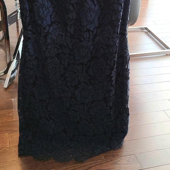Navy Blue Lace Dress Banana Republic - Picture 3 of 5
